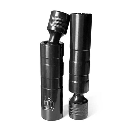 2X Magnetic Thin Wall Swivel Spark Plug Socket Removal Tool 12Pt 14mm+16mm