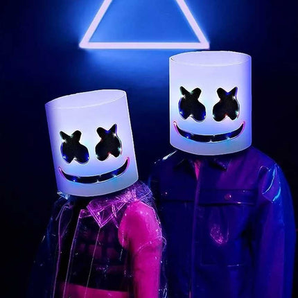 Marshmello DJ Mask Helmet Cosplay, Music Party Costume Bar Mask