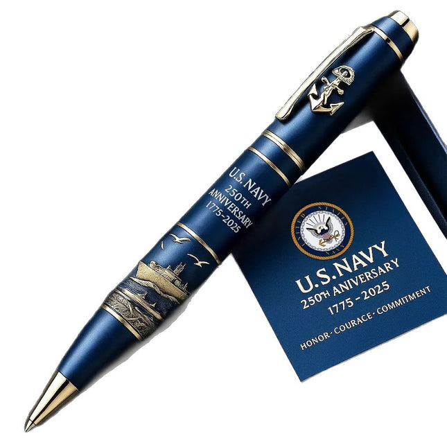 U.S. Navy 250th Anniv Commemorative Pen (1775–2025) – Naval Gift Collect