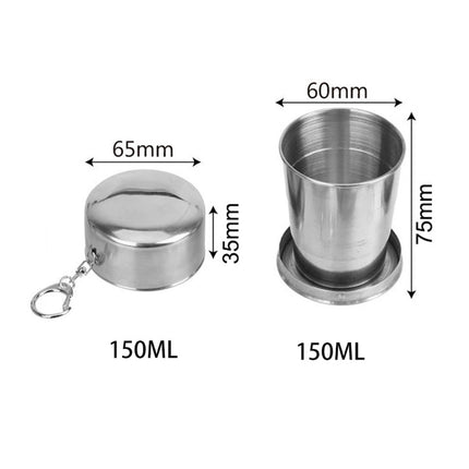 Portable Telescopic Drinking Cup 304 Stainless Steel for Campers