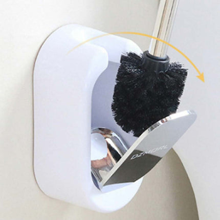 Wall-Mounted Stainless Steel Toilet Brush Set with Holder for Bathroom