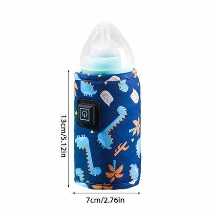 USB Travel Baby Bottle Warmer Bag, Portable Thermostat Milk Heater