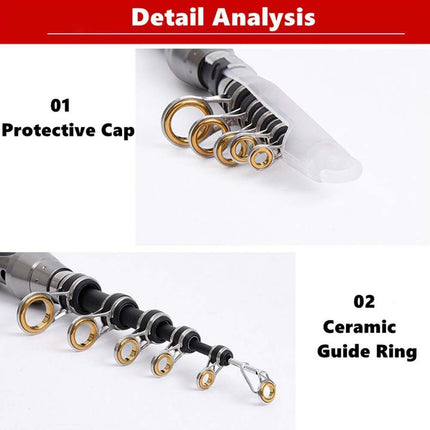 Portable Carbon Fiber Telescopic Fishing Rod Travel Spinning Pole Sea Fresh