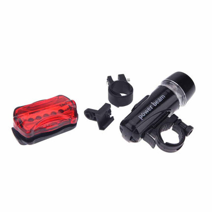 2X Bike Light Set Front Rear 5 LED Bicycle Tail Lights Waterproof
