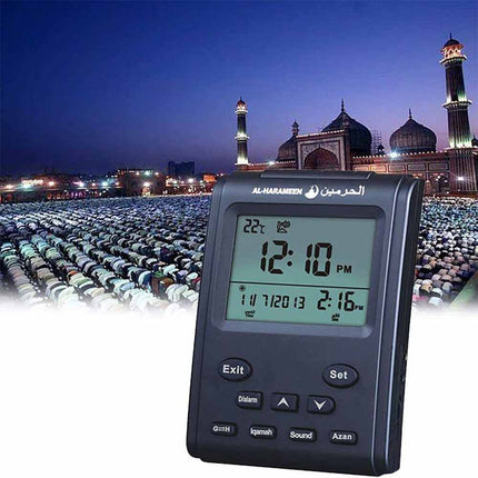 LCD Digital Prayer Clock, Islamic Azan Alarm for Mosque Desk Use