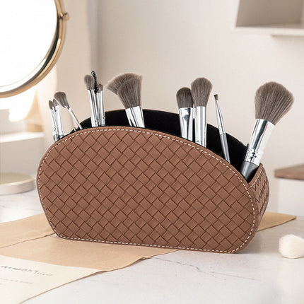 PU Leather Remote Control Holder Storage Box Phone TV Desk Organizer Home