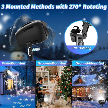 Outdoor Christmas Laser Projector LED Snowflake Lamp Xmas Party Decor NEW