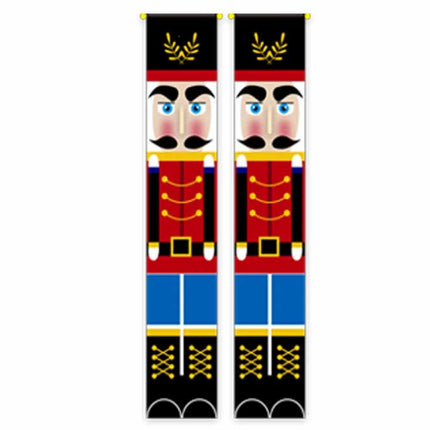 Christmas Nutcracker Soldier Banner Flag Wall Hanging Xmas Decor 180x30cm