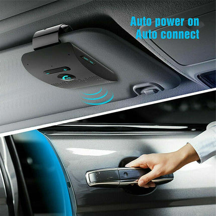 Wireless Car BT4.2 Handsfree Speaker Kit Sun Visor Clip Black