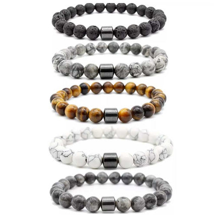 Magnetic Anti Smoke Bracelet 8MM Triple Protection Cessation Therapy Gift