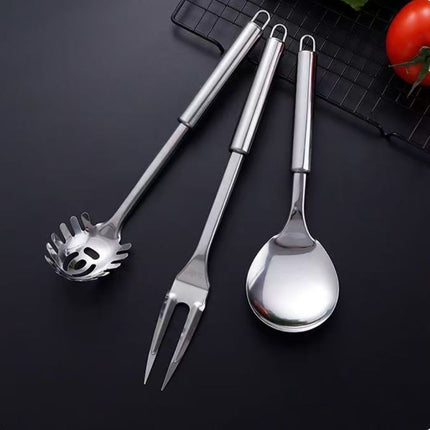 10PCS Stainless Steel Cookware Set with Utensils & Serving Spoons