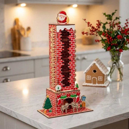 24 Day Xmas Santa Chimney Countdown Calendar Puzzle Toy NEW