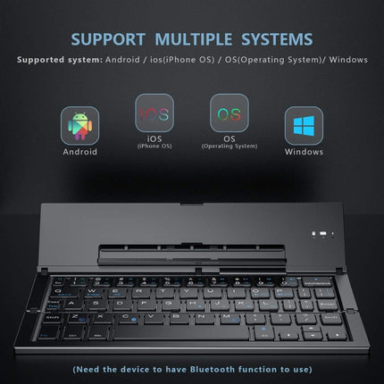 Portable Foldable BT Keyboard for Tablets, Laptops & Smartphones