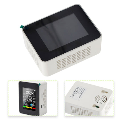 USB Rechargeable 5 in 1 Air Quality Monitor CO2 TVOC HCHO Temp Humidity