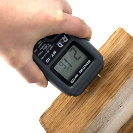 Digital Wood Moisture Meter 2-Pin Damp Detector for Firewood Testing