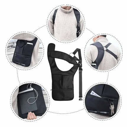 Anti-Pry Hidden Underarm Bag, Leather Organizer Case for Tablet & Card