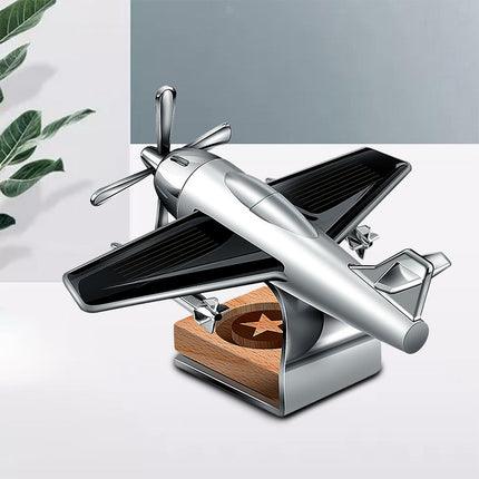 Airplane Solar Perfume Freshener, Dashboard Rotating Car Decor Gift