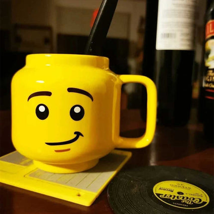 Funny Ceramic Smile Face Block Mug Cartoon Coffee Tea 250ml