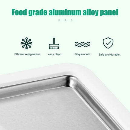 Portable Rolled Ice Cream Machine Pan with 2 Spatulas for Sorbet