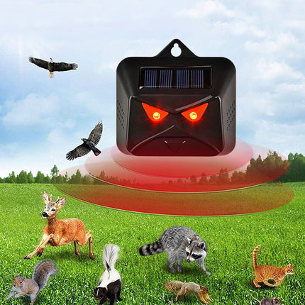 Ultrasonic Solar Pest Repeller 2PCS Cat Dog Fox Scarer Deterrent