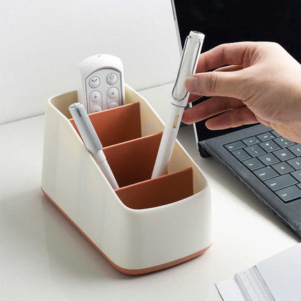3-Grid TV Remote Control Holder, Desktop Storage Box Organizer for Table