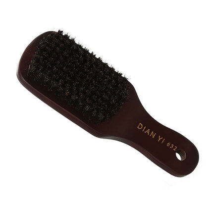 Natural Bristle Paddle Hair Brush Anti-Static Scalp Massage Dark Wood