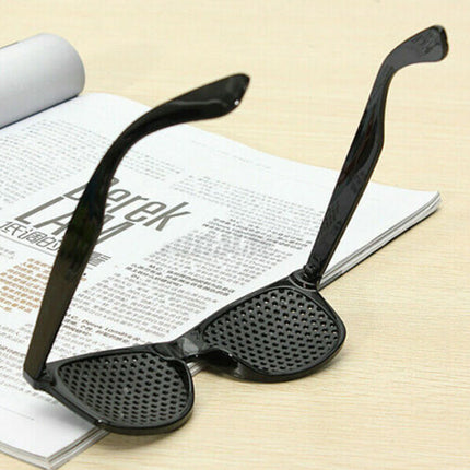 2 Pair Stenopeic Pinhole Glasses Antifatigue Vision Improver Sunglasses