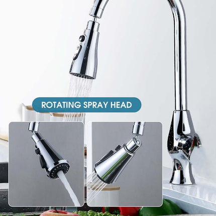 Kitchen Sink Faucet Sprayer 360° Swivel Nozzle Extender Replacement 3 Modes