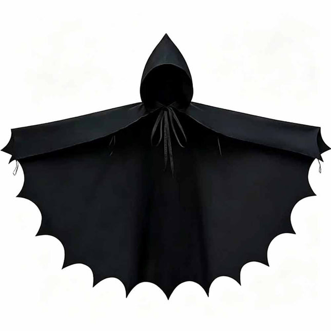 Halloween Black Gothic Hooded Cape Cloak Medieval Cosplay Costume