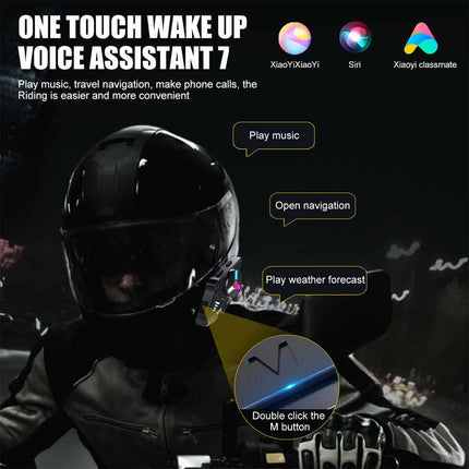 LED Wireless Bluetooth Helmet Headset for Motorcycle & Motorbike