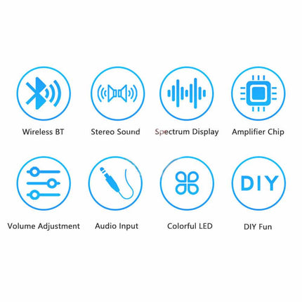 DIY Bluetooth Speaker Soldering Kit, LED Music Spectrum Display