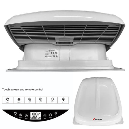 Deluxe Power Lift Vent Hatch for Caravans/RVs: 12V Fan, Temperature Sensor & LED Accessory