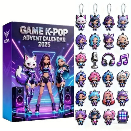 2025 K-Pop Demon Hunter Advent Calendar Acrylic Pendant Keychain Xmas