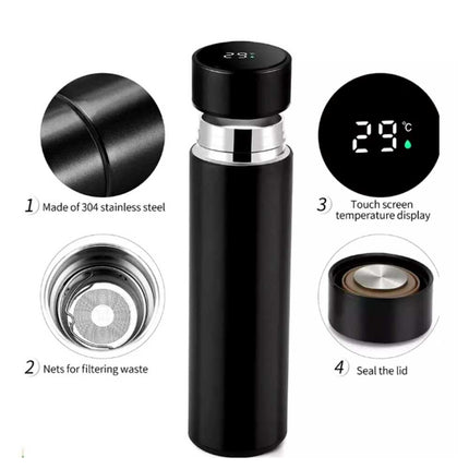 LED Display Smart Mug 500ml Stainless Steel Vacuum Insulated Thermos Bottle