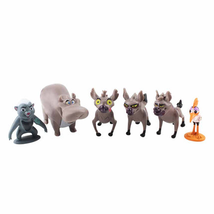 12Pcs African Animal PVC Figures Cake Topper Lion Meerkat Warthog