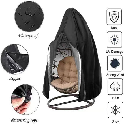 Outdoor Hanging Egg Chair Cover 210D Waterproof Oxford Dust Rain Protection