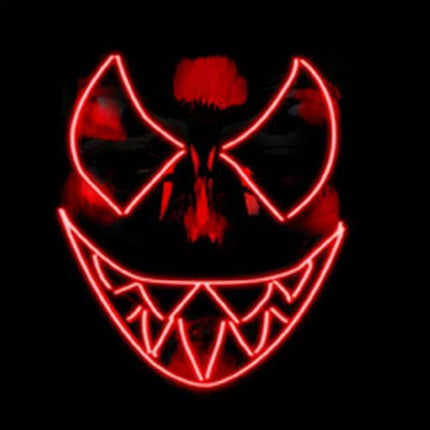 Halloween LED Purge Mask Glow in Dark Light Up Costume Scary Rave Cosplay