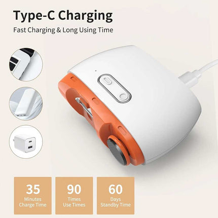 2 in 1 Electric Nail Clippers Automatic Safe Manicure Trimmer Cutter