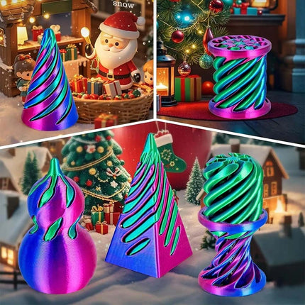 6 Pack Spiral Cone Toys, 3D Printed Impossible Pass-Through Anxiety