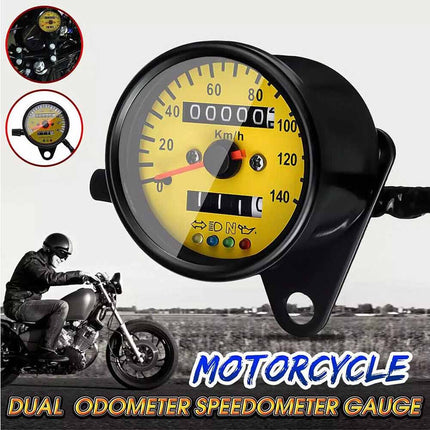Universal LED Motorcycle Speedometer Tachometer with Odometer Gauge