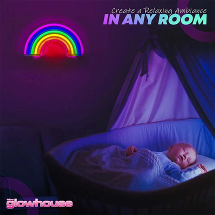 Colourful Rainbow LED Neon Light Stand Wall Bar Lamp for Home Nursery Room