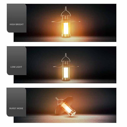 Portable LED Camping Lantern with Stand, USB Powered for Outdoor Hiking