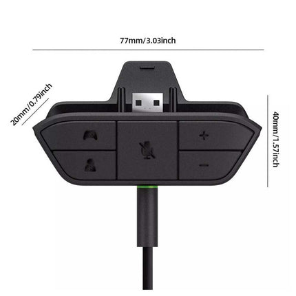Headset Adapter for Xbox One Stereo Headphone Converter Game Controller