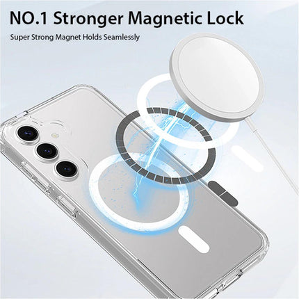 For Galaxy S25 Series: Crystal Clear Magsafe Compatible Case