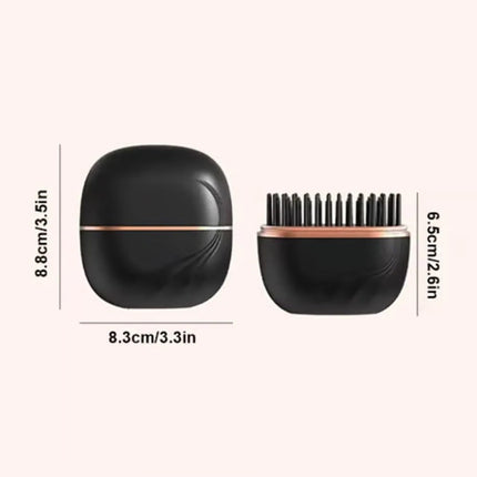 Portable Glambrush Mini 2-in-1 Cordless Hair Straightener Brush