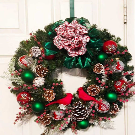 12PCS Clip-On Red Cardinal Ornaments, Feathered Realistic Home Decor