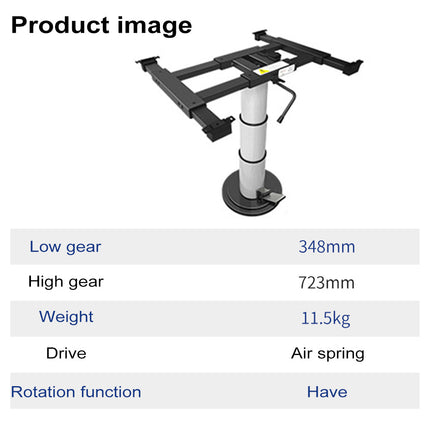 Adjustable Height Lift Boat RV Table Leg - 360° Rotating Swivel Pedestal, Sturdy Design for Caravan, Camper & Boat Indoor Use