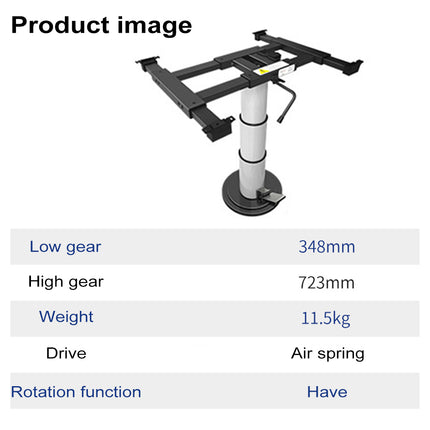 Adjustable Table Leg for Boat RV – Height Lift & 360° Swivel Pedestal Caravan