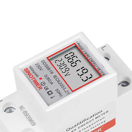 LCD Digital Power Meter KWH Electric Meter 220V 230V 50 60Hz Indoor
