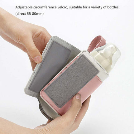 Portable Adjustable USB Milk Warmer Travel Bottle Pouch Bag Heater